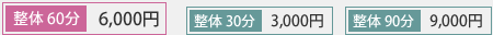 整体60分6000円